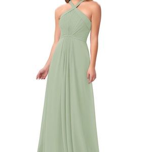 Dusty Sage Azazie Anthea Bridesmaid Dress